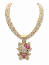 Luxury Kitty Crystal Pendant Necklace