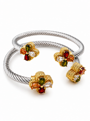 Royal Bloom Luxe Cuff Bracelet