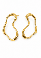 Golden Flow Statement Earrings ft