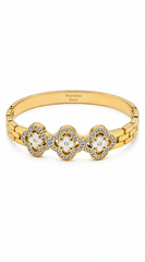Clover Luxe Stainless Steel Bracelet – Gold or Silver