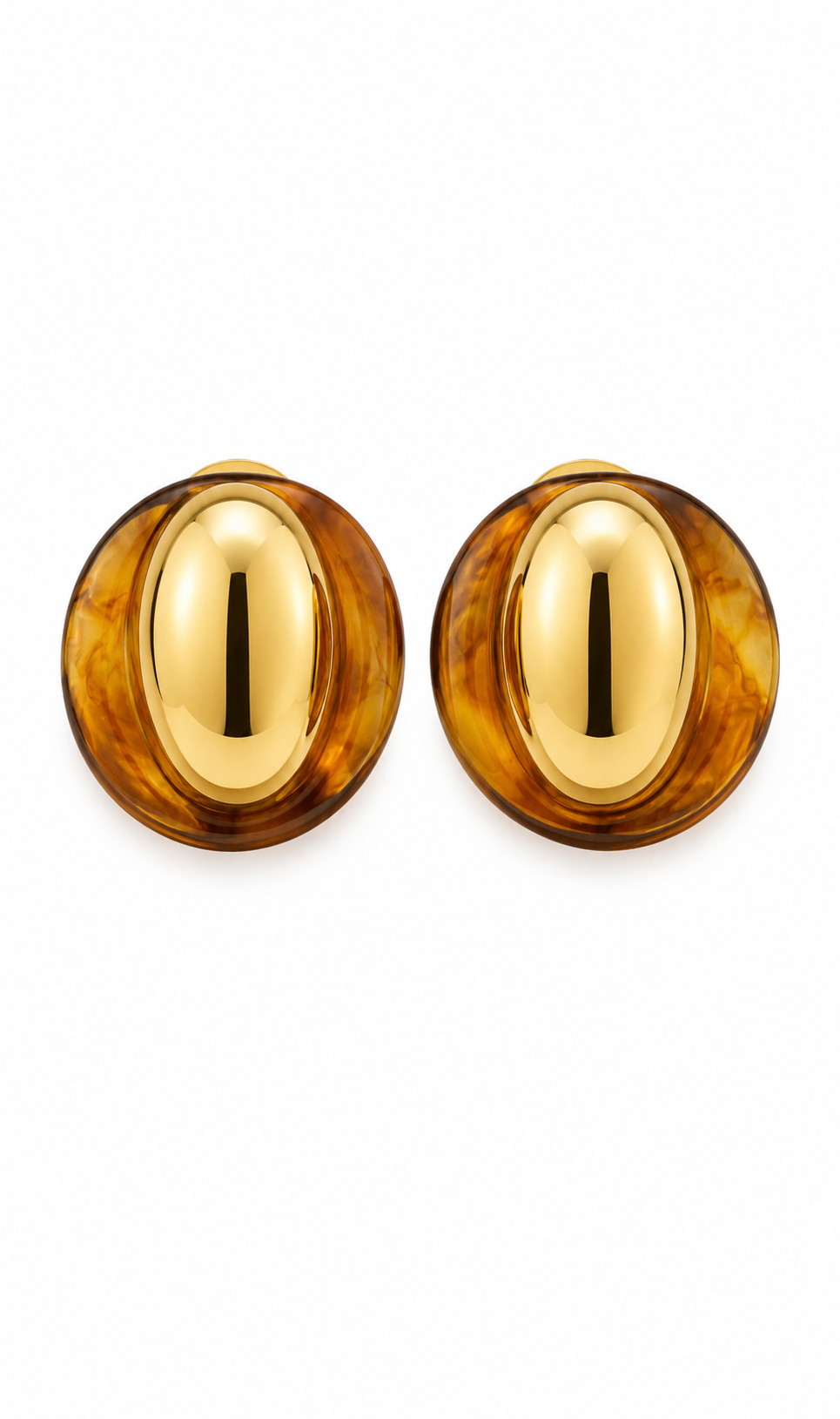 Amber Luxe Dome Earrings ft