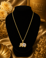 Lucky Elephant Crystal Necklace
