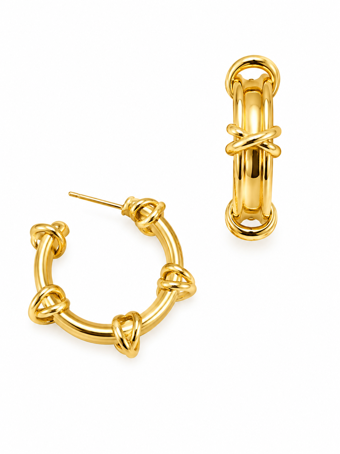 Golden Knot Luxe Hoops