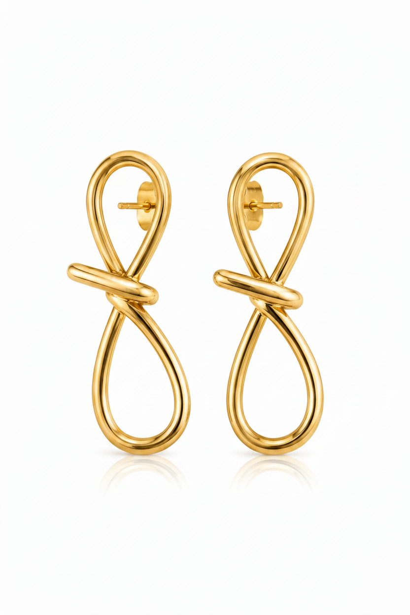 Infinity Luxe Gold Statement Earrings