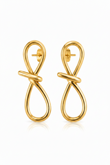 Infinity Luxe Gold Statement Earrings