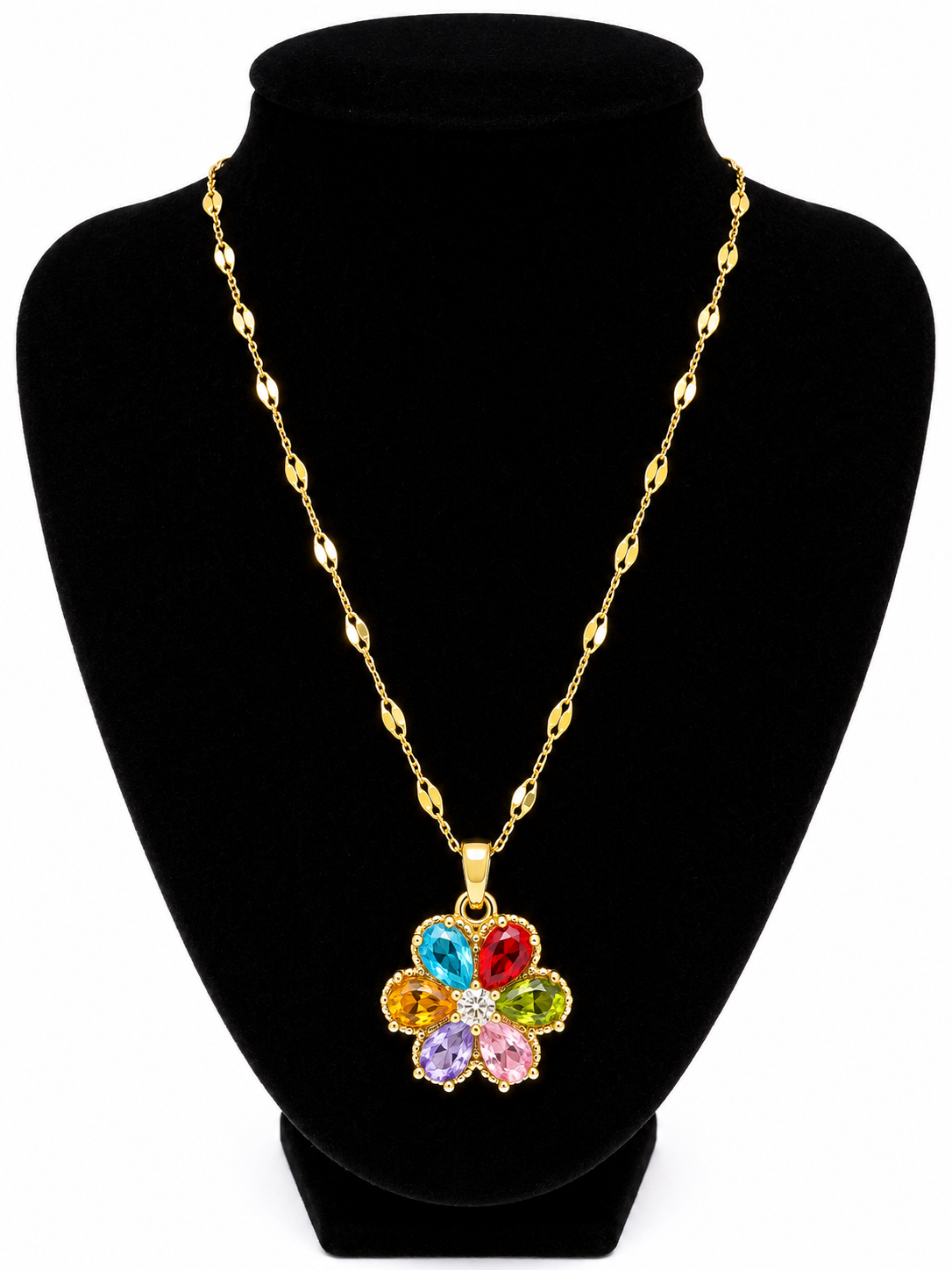 Multicolor flower necklace